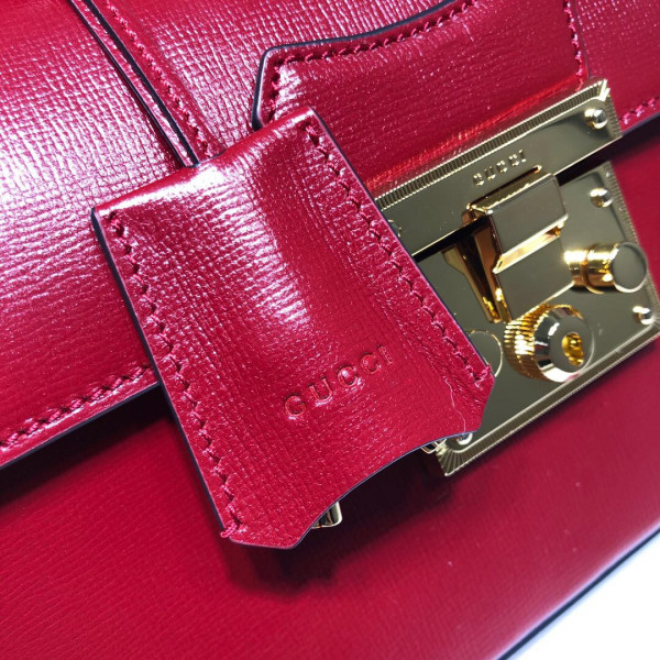 G*u*i padlock gg small bamboo shoulder bag
