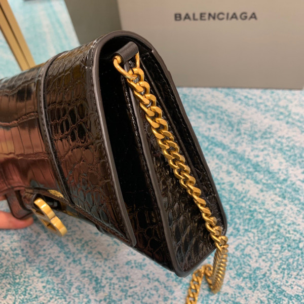 Ba*len*cia*ga hourglass chain bag