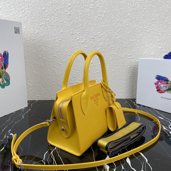 pra*a saffiano leather pra*a monoCh*0me bag