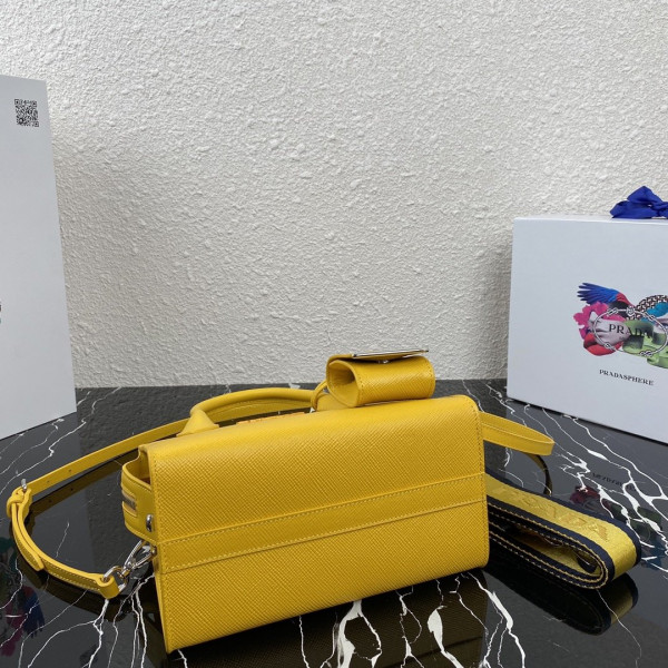 pra*a saffiano leather pra*a monoCh*0me bag