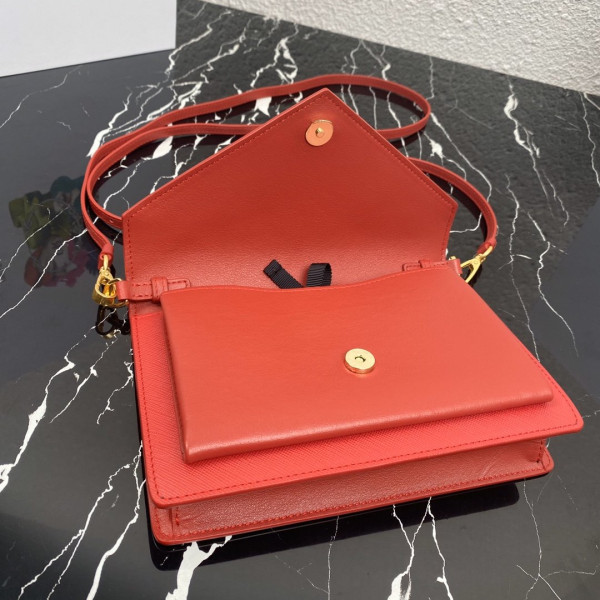 Pra*a saffiano leather mini-bag