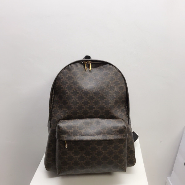 Ce**e medium backpack in triomphe canvas and calfskin