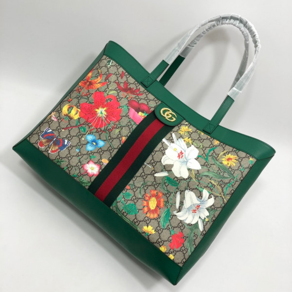 g*u*i gg S*p*e monogram flora web large ophidia tote