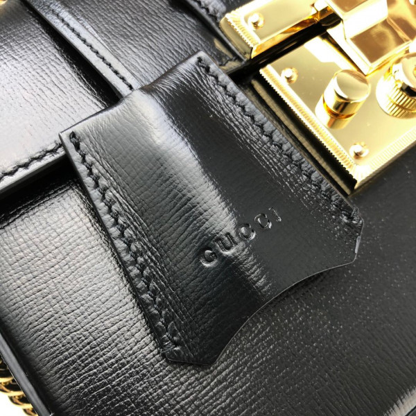 G*u*i padlock gg small bamboo shoulder bag