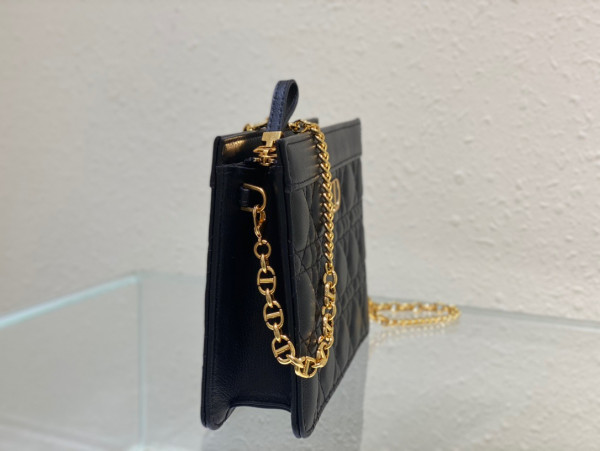 D*or caro zipped pouch with chain