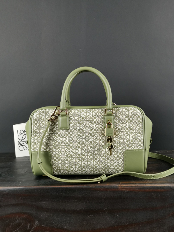LOEWE Amazona 28 bag in jacquard and calfskin