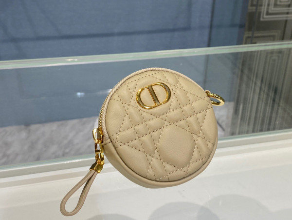 D*or detachable D*or caro round coin purse