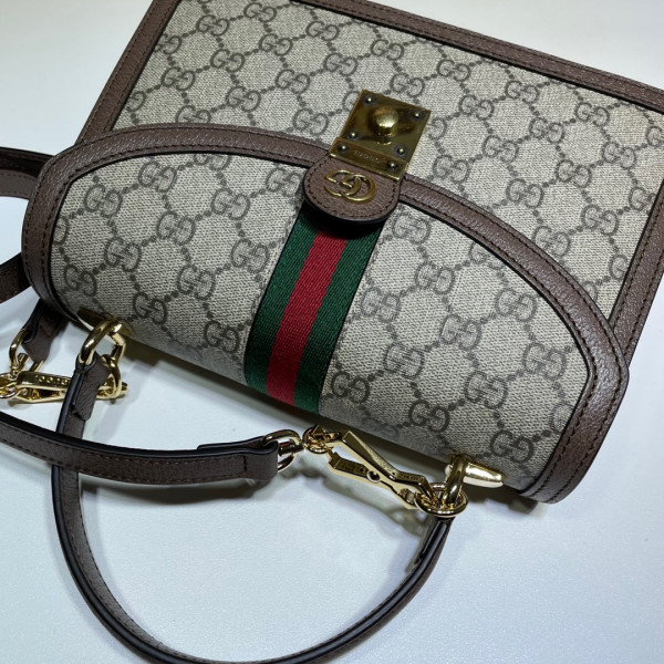 G*u*i ophidia small top handle bag with web