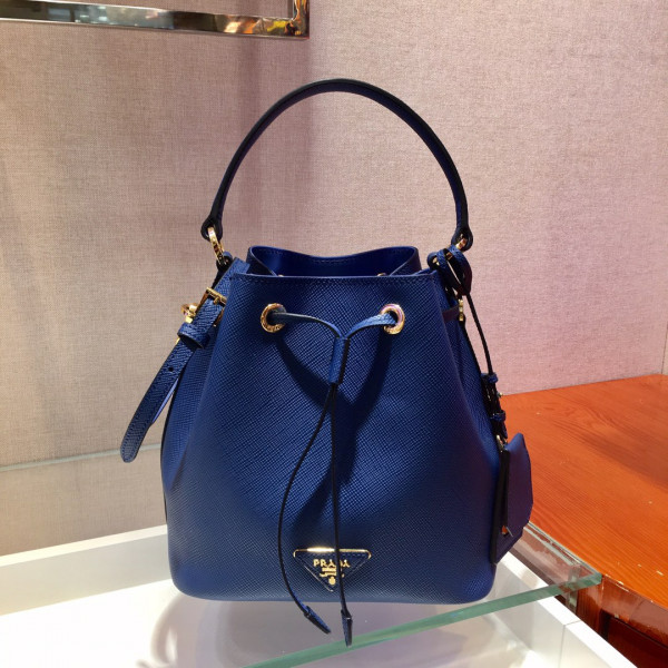 Pra*a saffiano leather bucket bag