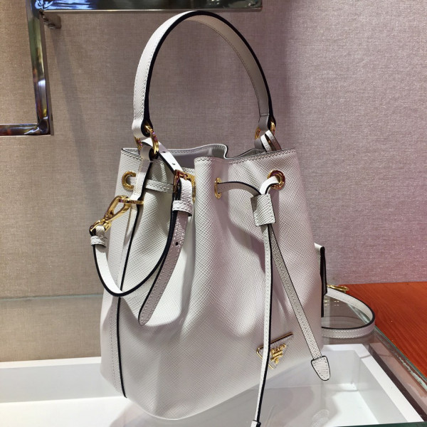 Pra*a saffiano leather bucket bag