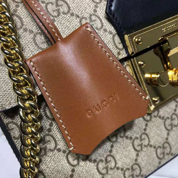 G*u*i padlock gg small bamboo shoulder bag
