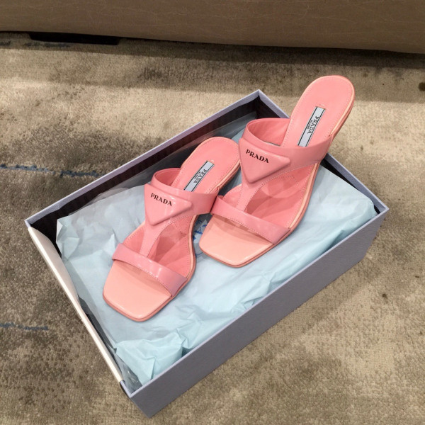 Pra*a brushed leather high-heeled thong sandals