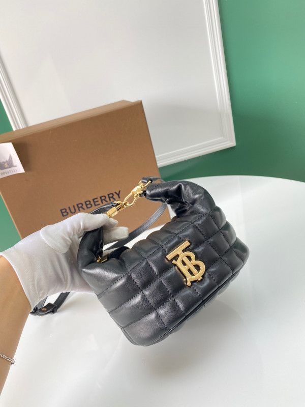 B**rry small quilted lambskin crescent lola bag