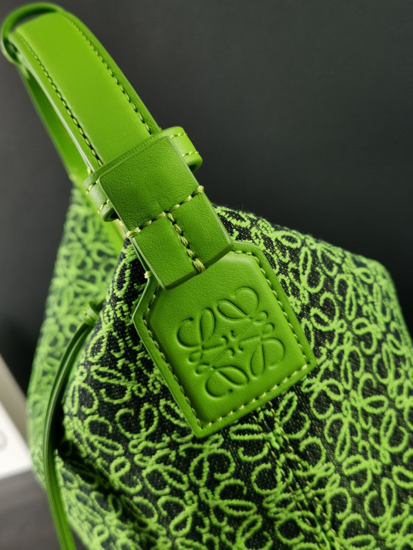 LOEWE Cubi bag in Anagram jacquard and calfskin