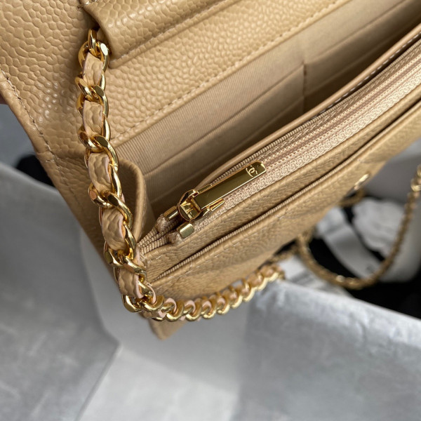 CL CHAIN WALLET CAVIAR NEW EDITION
