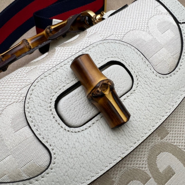 G*u*i small top handle bag with bamboo