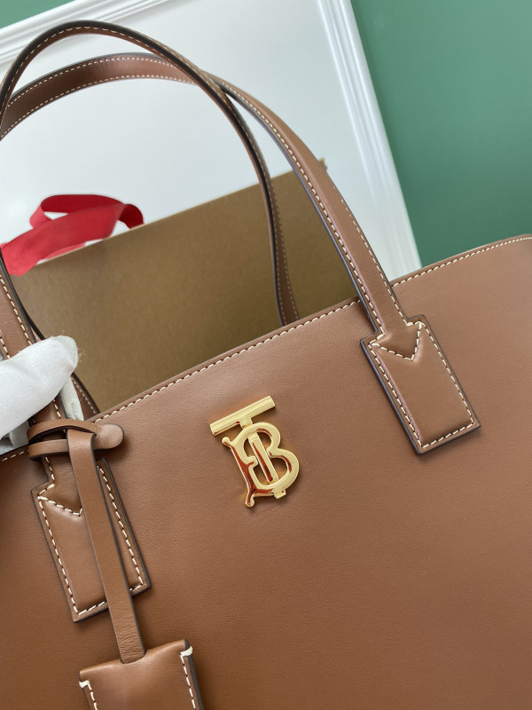 B**rry medium monogram motif leather tote