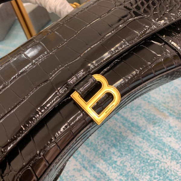 Ba*len*cia*ga hourglass stretched top handle bag