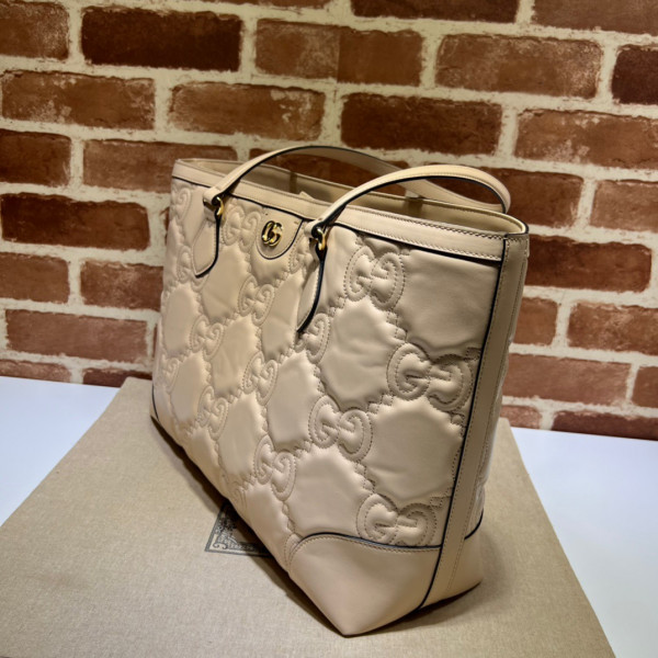 G*u*i gg matelassé leather medium tote