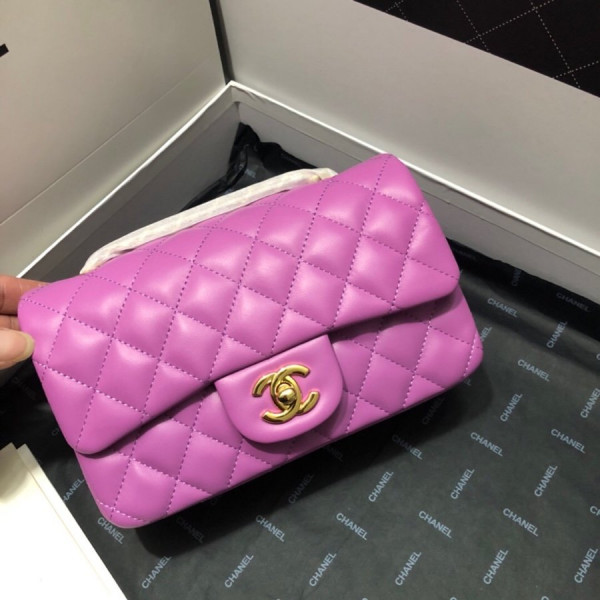 CL FLAP BAG LAMBSKIN