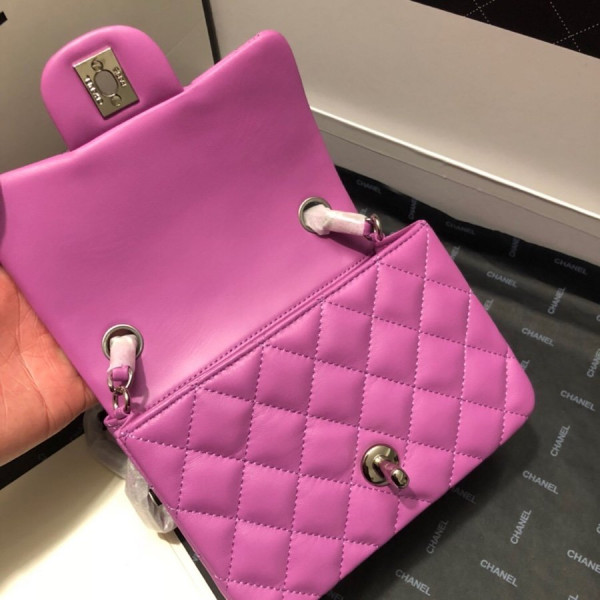 CL FLAP BAG LAMBSKIN
