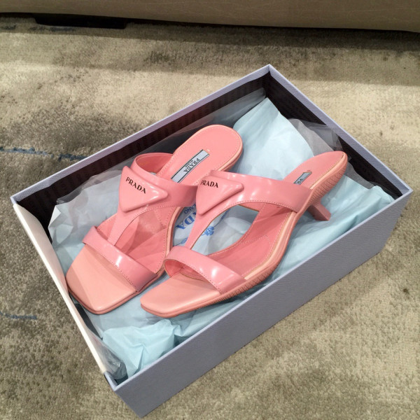 Pra*a brushed leather high-heeled thong sandals