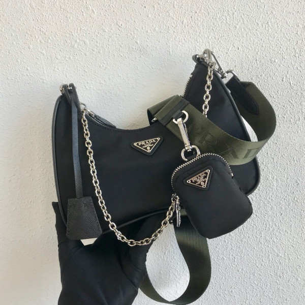Pra*a nylon hobo bag