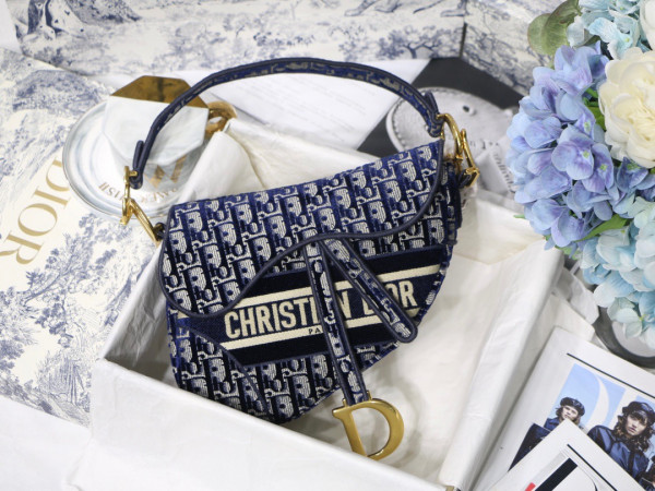 D*or saddle bag in velvet
