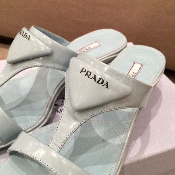 Pra*a brushed leather high-heeled thong sandals