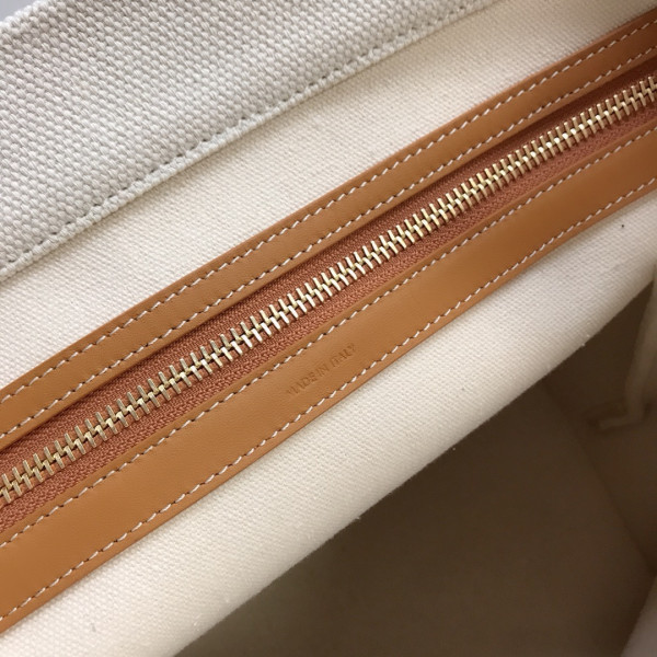 Ce**e horizontal cabas Ce**e in canvas with Ce**e print and calfskin