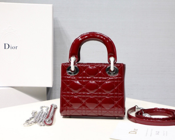 lady D*or mini with cow patent leather