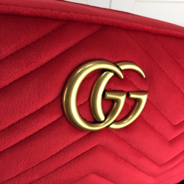 G*u*i gg marmont velvet small shoulder bag