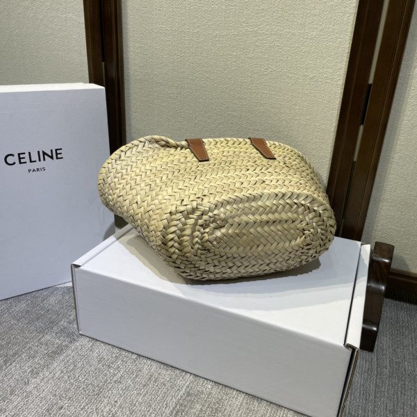 Ce**e triomphe Ce**e classic panier in palm leaves and calfskin