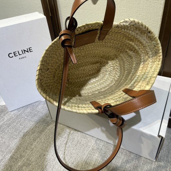 Ce**e triomphe Ce**e classic panier in palm leaves and calfskin