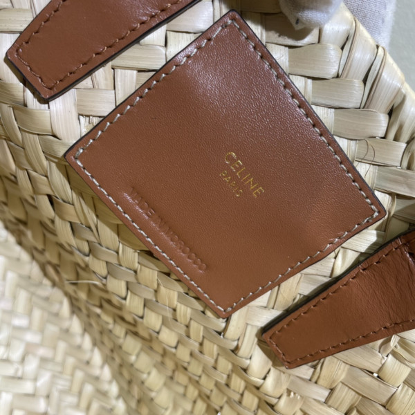 Ce**e triomphe Ce**e classic panier in palm leaves and calfskin