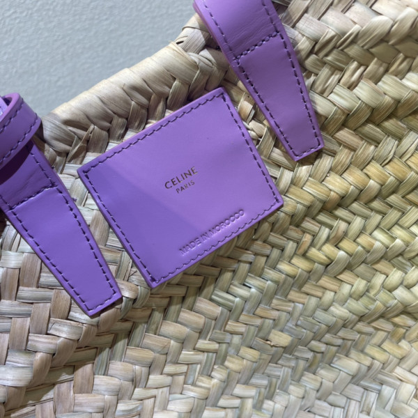 Ce**e triomphe Ce**e classic panier in palm leaves and calfskin