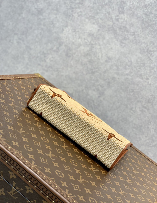 l**is V*t*n monogram raffia toiletry pouch