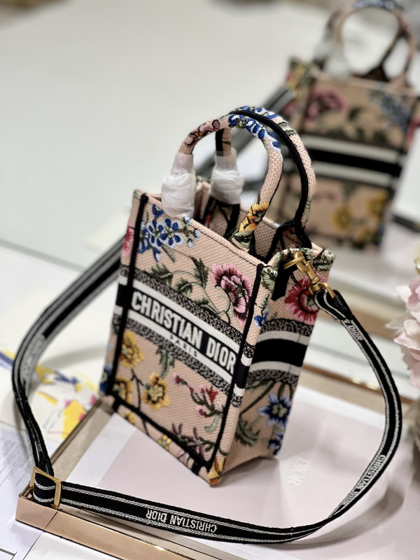 mini D*or book tote phone bag