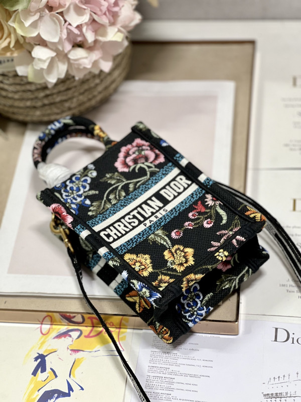 mini D*or book tote phone bag
