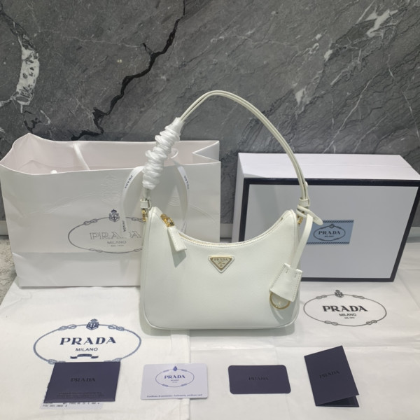 Pra*a re-edition saffiano leather mini bag