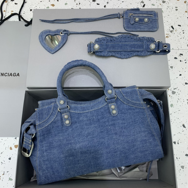 Ba*len*cia*ga women''s neo cagole city handbag with rhinestones