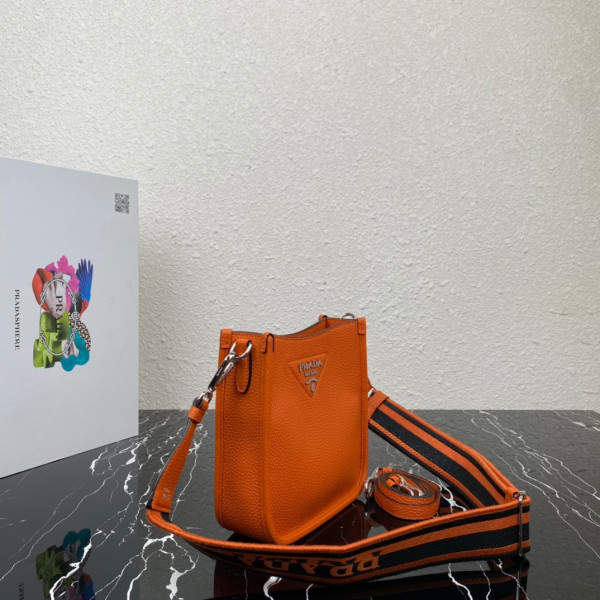 Pra*a leather mini shoulder bag