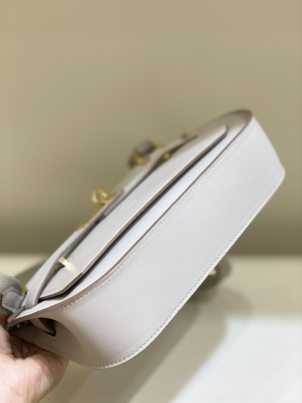 H**mes jypsiere mini bag in swift leather gris meyer