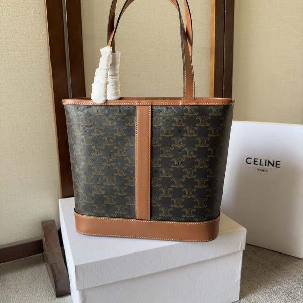 Ce**e small cabas in triomphe canvas-26.5*23*12cm