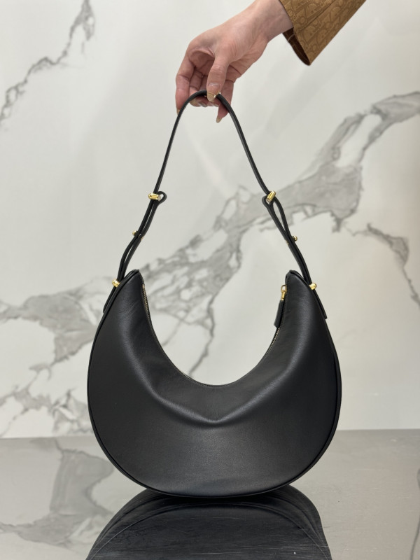 Pra*a arqué leather shoulder bag-35*22.5*8cm
