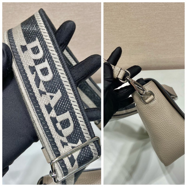 Pra*a leather shoulder bag-23*18*9cm