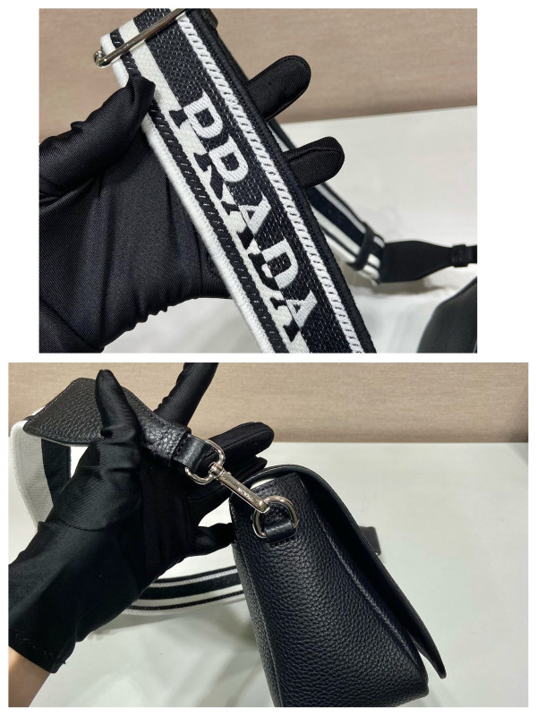 Pra*a leather shoulder bag-23*18*9cm