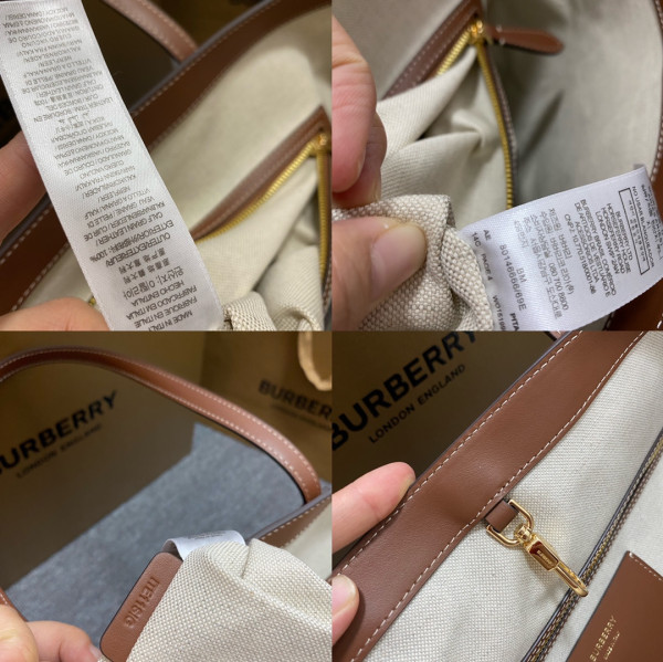 B**rry medium check tote bag-34*14*28cm
