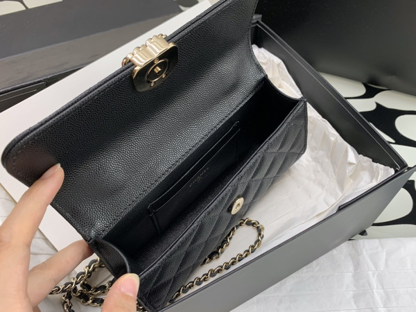 CL FLAP BAG WITH TOP HANDLE-18CM