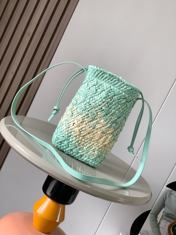 LOEWE Anagram Checks Mini bucket bag-22*14*6CM